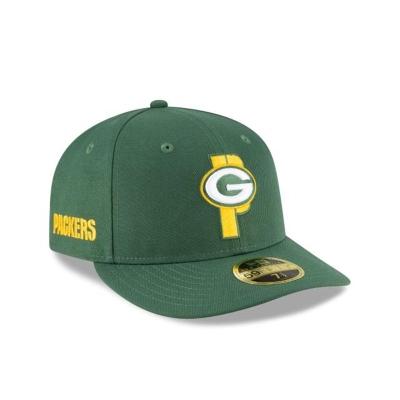 Green Bay Packers Gorra | New Era NFL Logo Mix Low Profile 59fifty Fitted Cap Mexico - Verdes